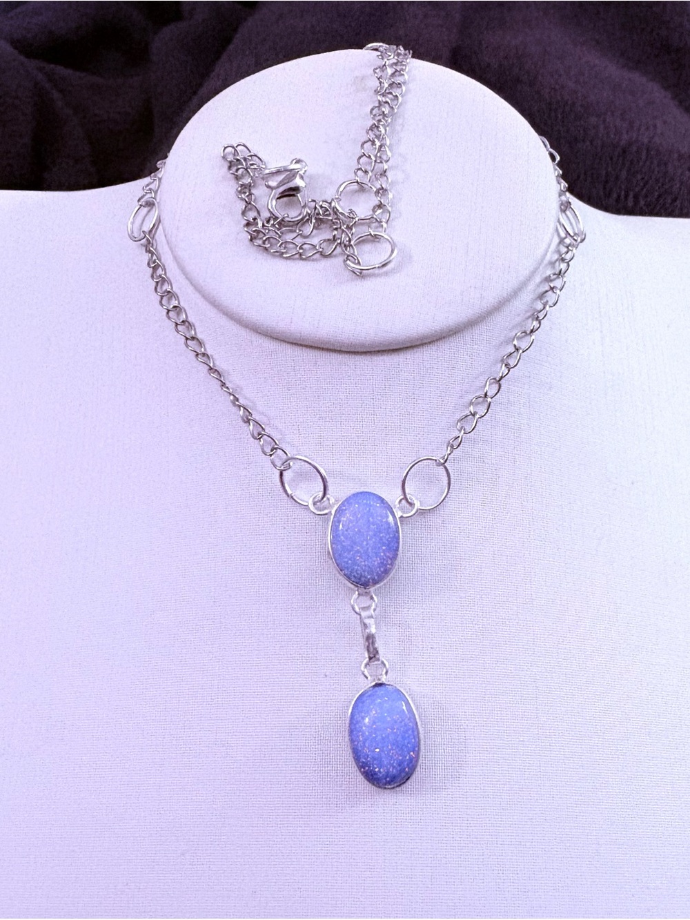 Enhanced Fire Opal Drop Necklace